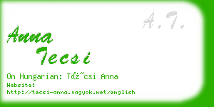 anna tecsi business card